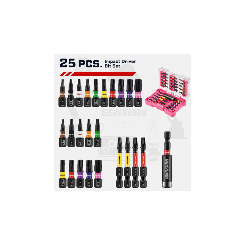 JUEGO 25 PIEZAS BITMAN PRO ROSA 2