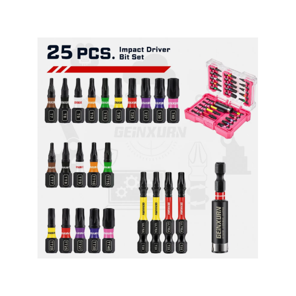 JUEGO 25 PIEZAS BITMAN PRO ROSA